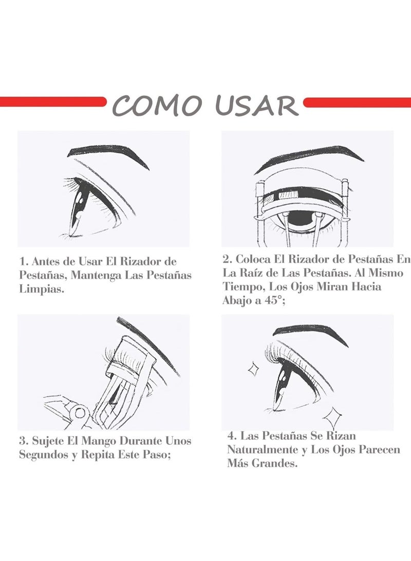 أداة تجعيد الرموش الأكريليكية المريحة - سهلة الاستخدام ومريحة - تجعيد دقيق للرموش القصيرة والطويلة - بنفسجي - Image 5